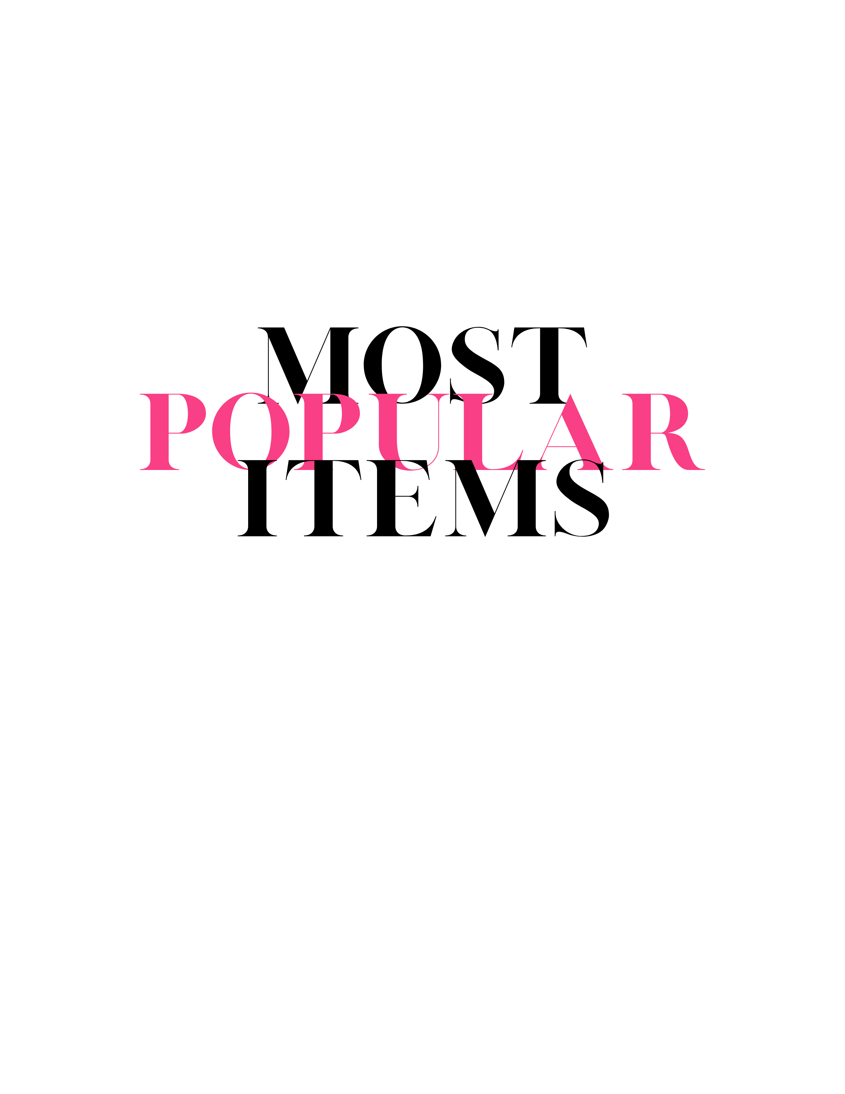 Most Popular Items